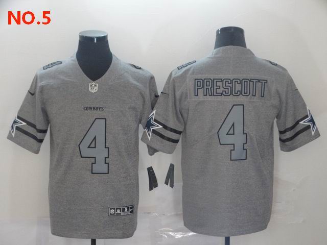 Men's Dallas Cowboys #4 Dak Prescott Jerseys NO.5;